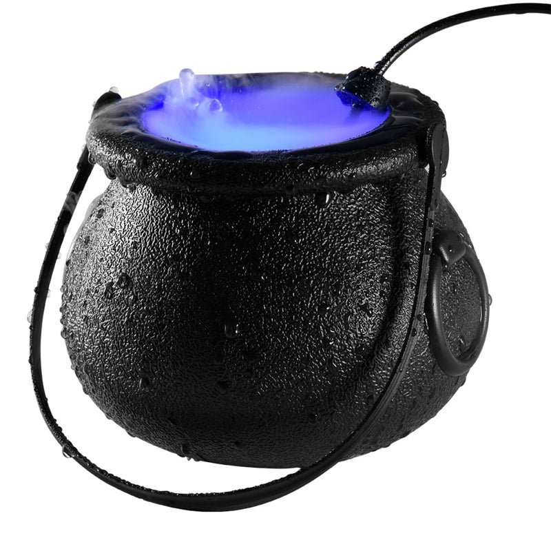 إيهوم قدر ساحرة للهالوين، مع جهاز صانع للضباب، وضوء LED متغير أسود 14.5سم - Image 3