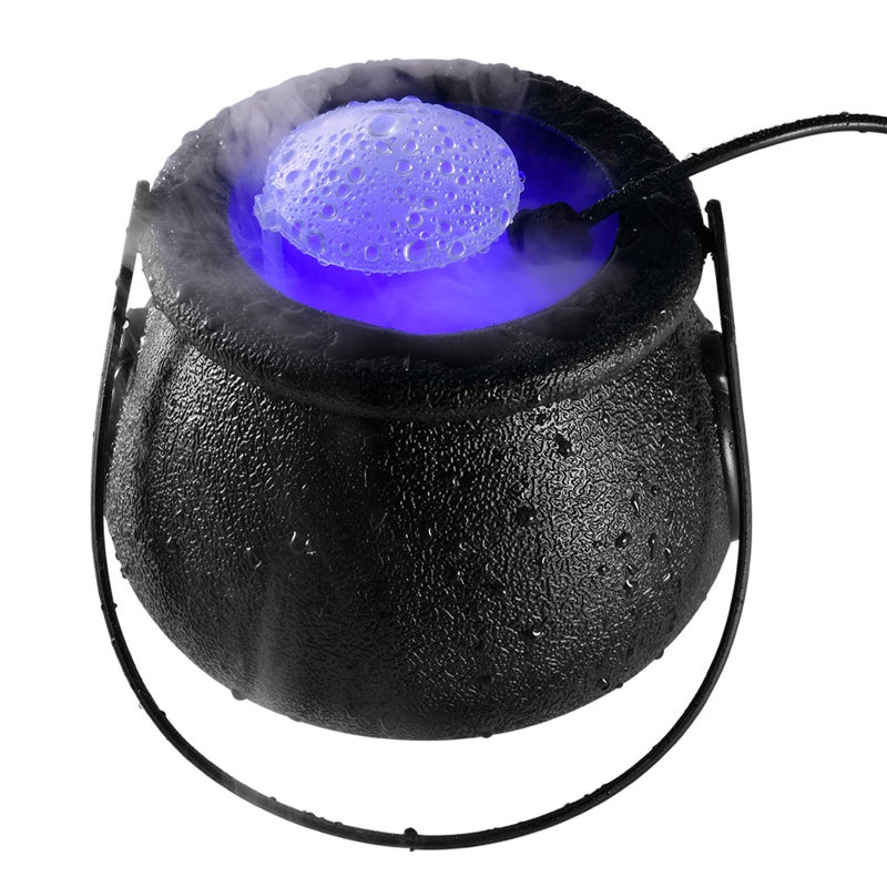 إيهوم قدر ساحرة للهالوين، مع جهاز صانع للضباب، وضوء LED متغير أسود 14.5سم - Image 3