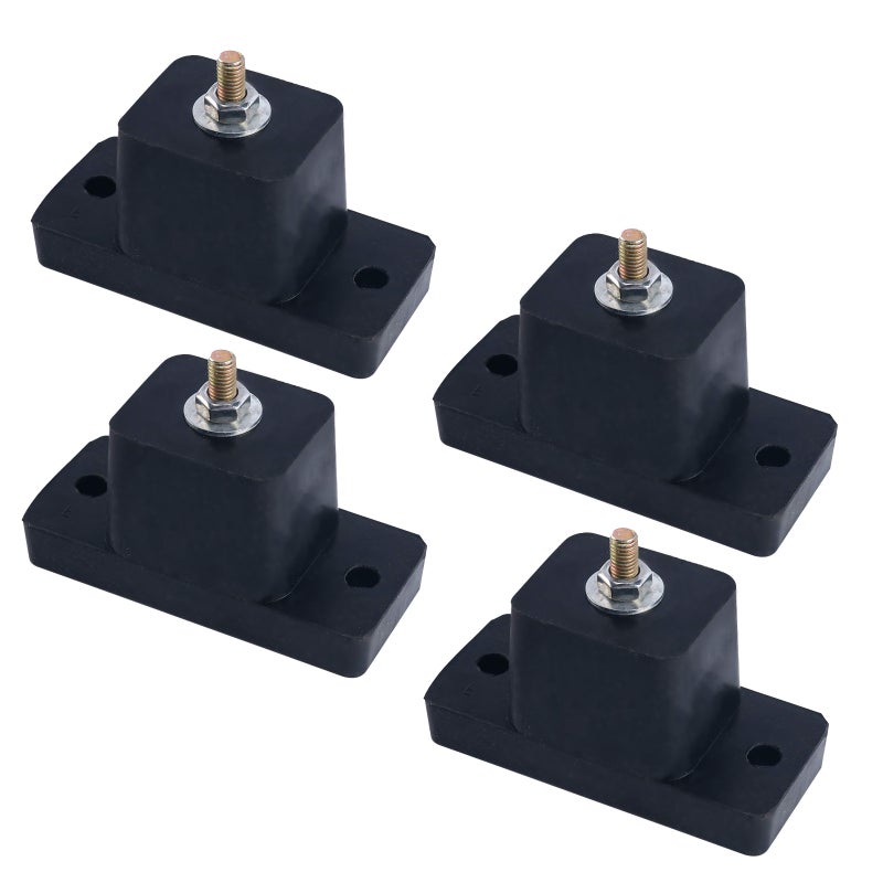 EHOME 4-Pack Air Conditioner Rubber Mounting Shock Absorbing Anti-Vibration Isolator Pads FSS1987 Black  - Image 1