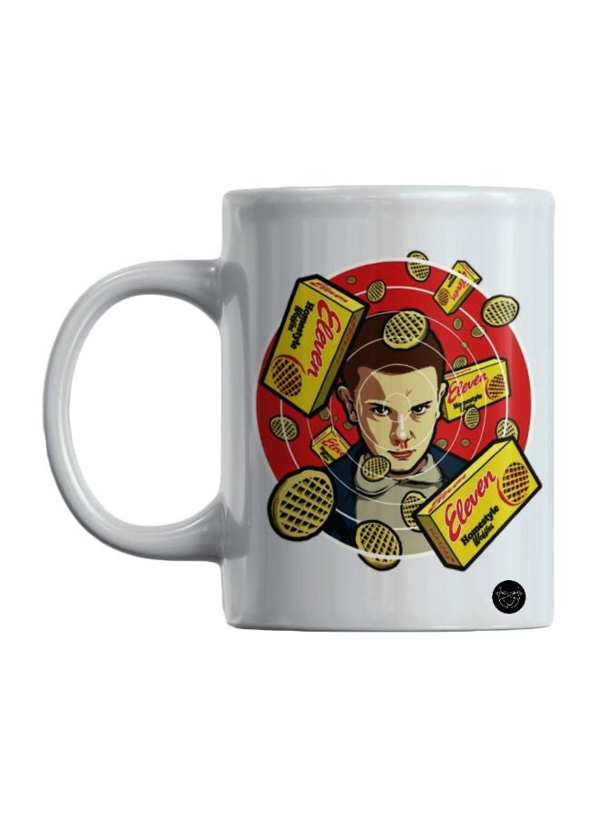 Stranger Things Printed Mug White/Red/Yellow