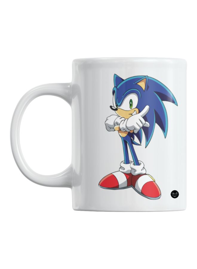 Sonic Printed Mug White/Blue/Red 23cm