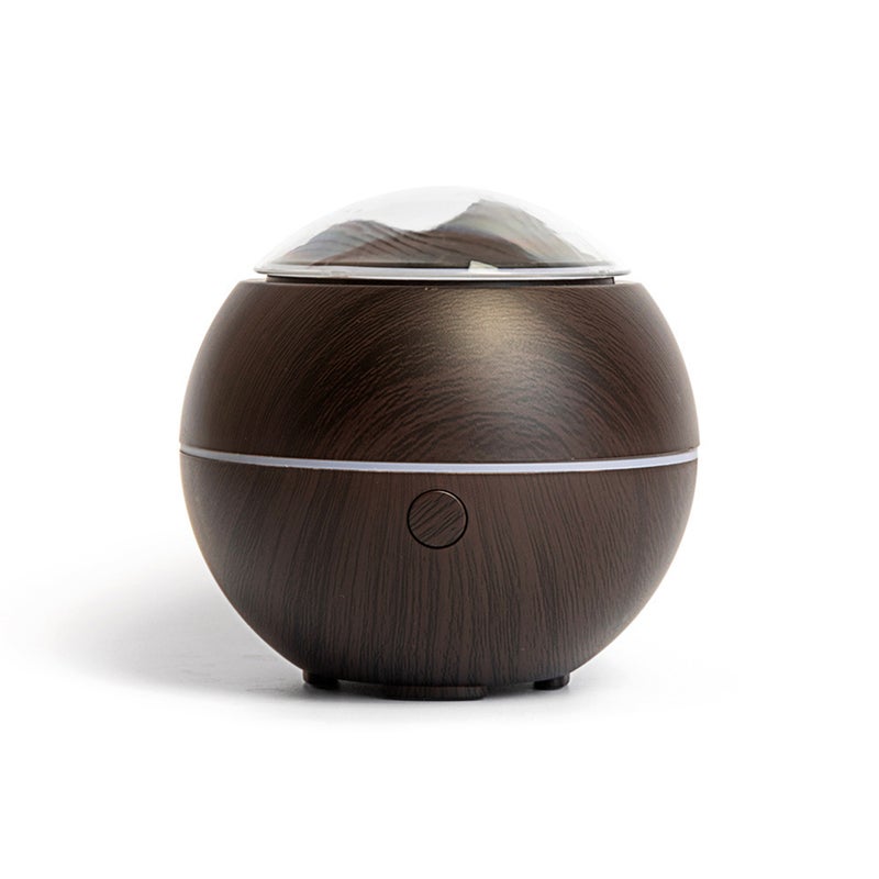 إيهوم جهاز ترطيب الهواء برذاذ الزيت العطري يعمل بمنفذ USB وبسعة 100 مل بني 10.4سم - Image 1