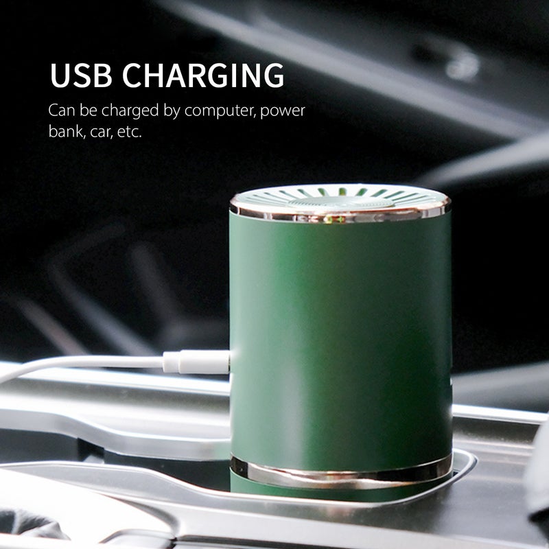إيهوم - منقي هواء للكمبيوتر المكتبي مزود بشاحن بمنفذ USB وفلتر عالي الكفاءة ويعمل بصوت هادئ أبيض 16.6سم - Image 1