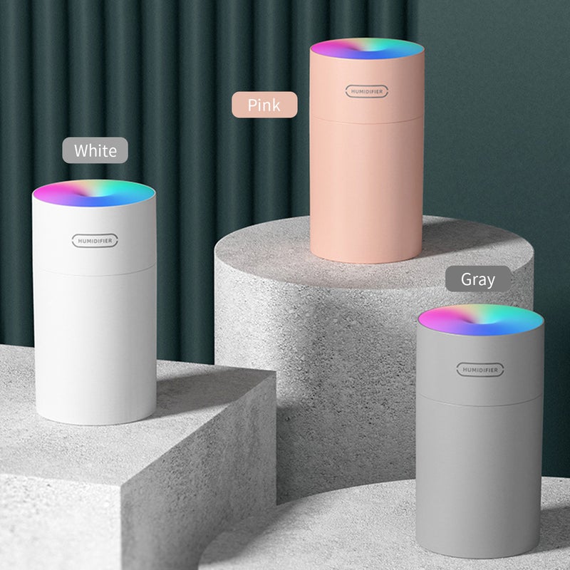 EHOME 270ml Portable Night Light Quiet Auto-Shut Off Car Mist Humidifier Diffuser Pink 13cm - Image 2