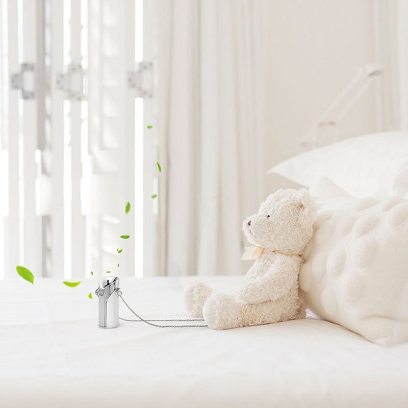 إيهوم جهاز تنقية هواء شخصي محمول قابل للارتداء ومزود بمنفذ شحن USB وقلادة فضي 13سم - Image 2