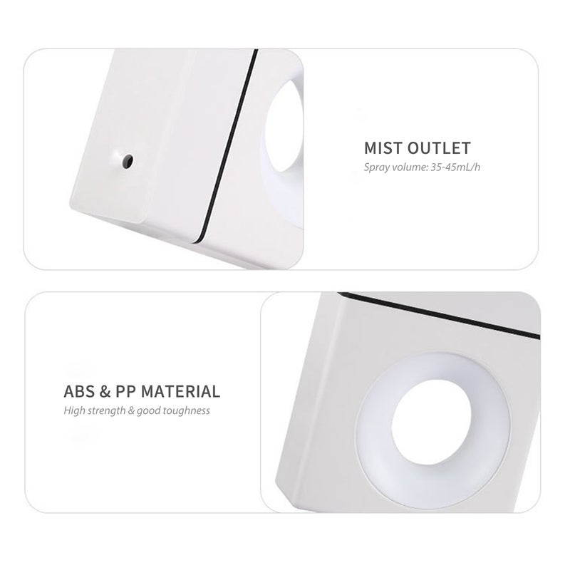 إيهوم جهاز ترطيب الهواء بالرذاذ البارد هادئ وبسعة 500 مل ومحمول ومزود بمصباح ليلي ملون ووضعين للرذاذ أزرق 15.5سم - Image 2