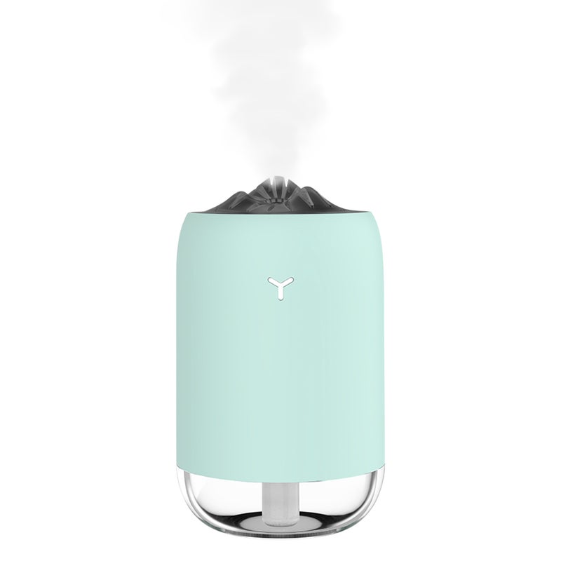 EHOME 260ml Portable Colorful Night Light Quiet Mist Humidifier Essential Oil Diffuser Blue 33cm - Image 1