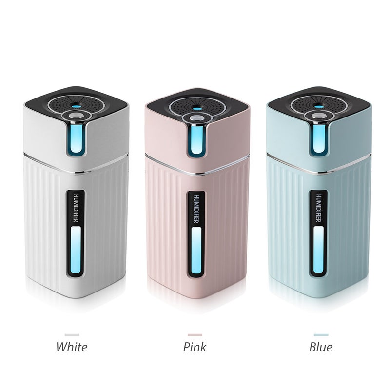 EHOME 300ml Portable Colorful Night Light Quiet Mist Humidifier Essential Oil Diffuser Blue 15.4cm - Image 2