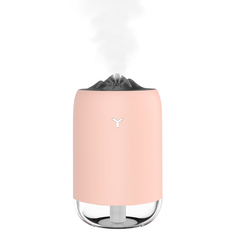 إيهوم جهاز ترطيب الهواء بالزيوت العطرية بتصميم محمول وتشغيل هادئ مزوّد بتأثيرات ضوئية - سعة 260 مل وردي 33سم - Image 1