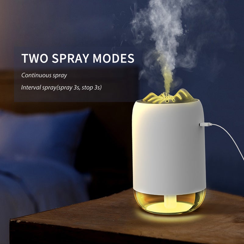 EHOME 260ml Portable Colorful Night Light Quiet Mist Humidifier Essential Oil Diffuser Blue 33cm - Image 2