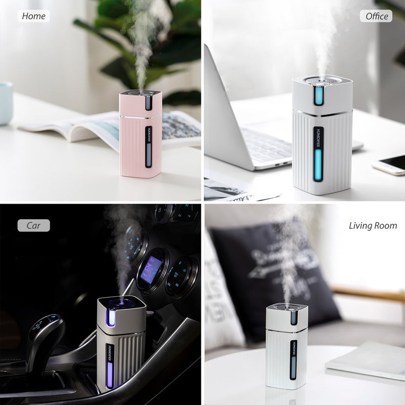 EHOME 300ml Portable Colorful Night Light Quiet Mist Humidifier Essential Oil Diffuser Blue 15.4cm - Image 3