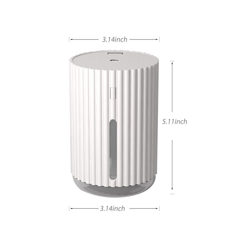 EHOME 320ml Portable USB Powered Colorful Night Light Quiet Mist Humidifier Diffuser White 13cm - Image 2