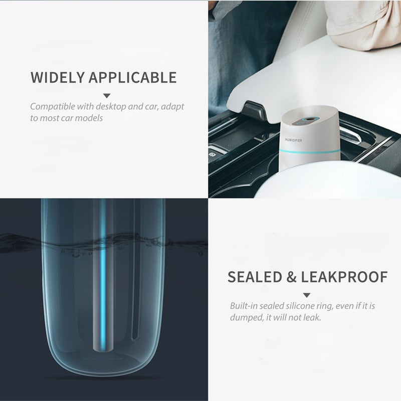 إيهوم موزع وجهاز ترطيب هواء بخاخ هادئ محمول 250 مل أبيض 17سم - Image 2