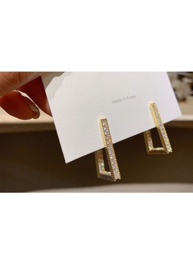 J&J Rhinestone Studded Dangle Earrings  - Image 4