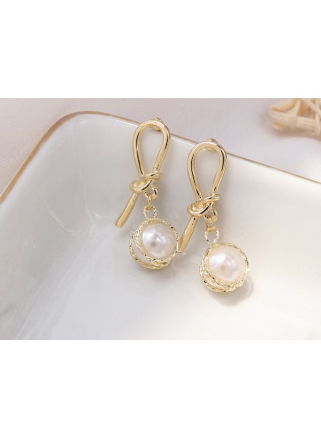 جونسون آند جونسون أقراط متدلية بنمط ريترو وتصميم عقدة - Image 5