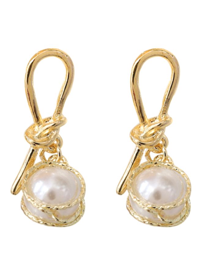 جونسون آند جونسون أقراط متدلية بنمط ريترو وتصميم عقدة - Image 1