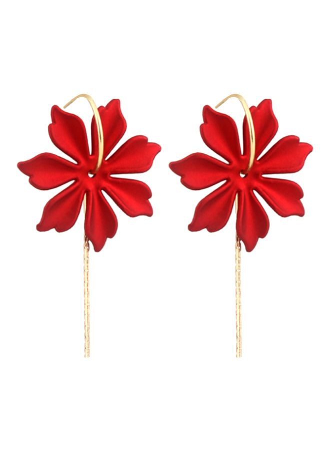 J&J Flower Design Dangle Earrings  - Image 1