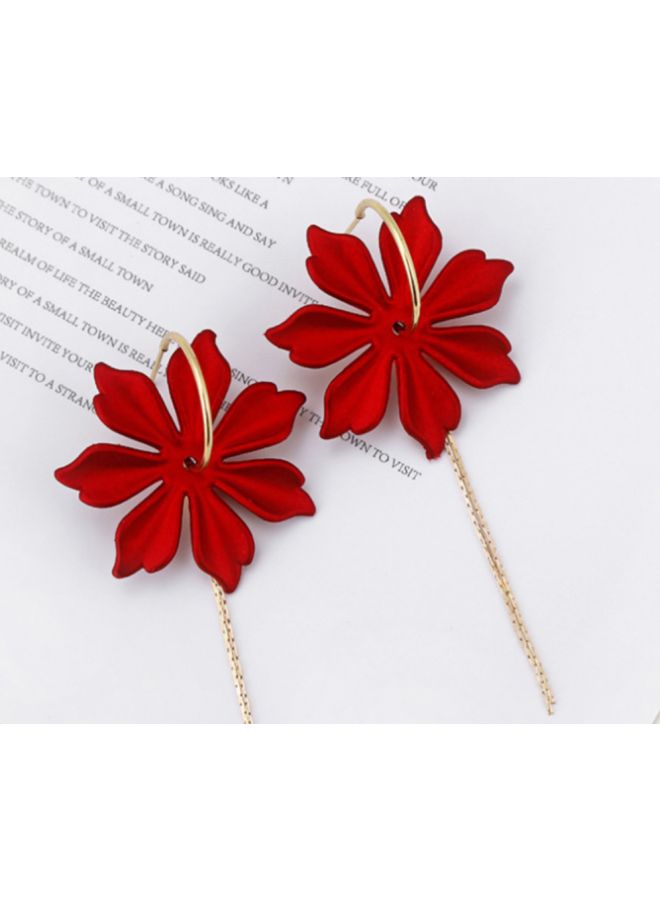 J&J Flower Design Dangle Earrings  - Image 3
