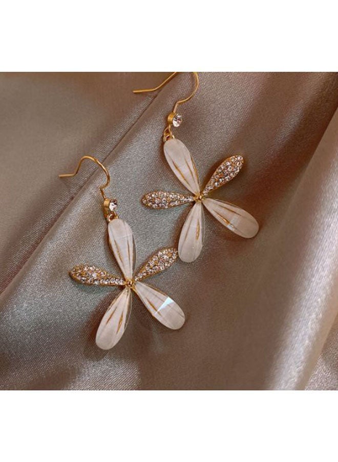 J&J Leaf Designed Dangle Earrings - Image 3