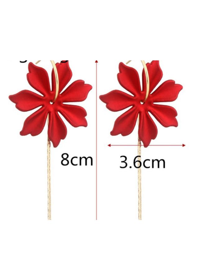 J&J Flower Design Dangle Earrings  - Image 2