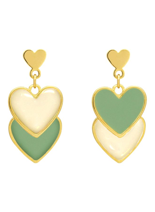 J&J Heart Shape Dangle Earrings 