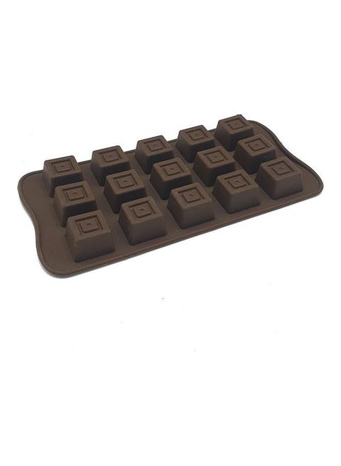 15-Cavity Silicone Mould Brown 21cm