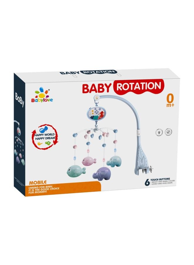Baby love Newborn Bed Musical Educational Toys Rotation Baby Rattles Crib Mobile With Resolute Material  - Image 2