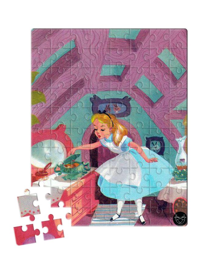 أحجية تركيب الصور المقطعة بطبعة من فيلم "Alice In Wonderland" اليس في بلاد العجائب  . 20x30سم