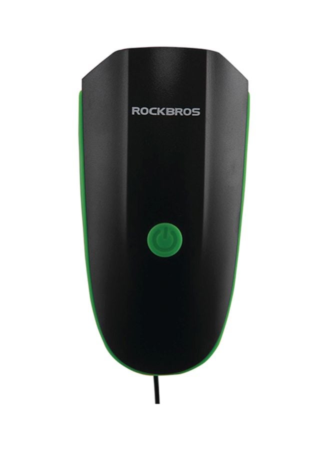 Rockbros Bicycle Headlight With Electric Horn Bells Green/Black 5x1cm  - Image 2