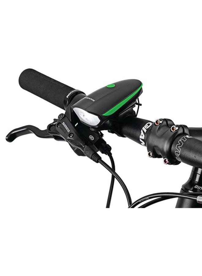 Rockbros Bicycle Headlight With Electric Horn Bells Green/Black 5x1cm  - Image 5