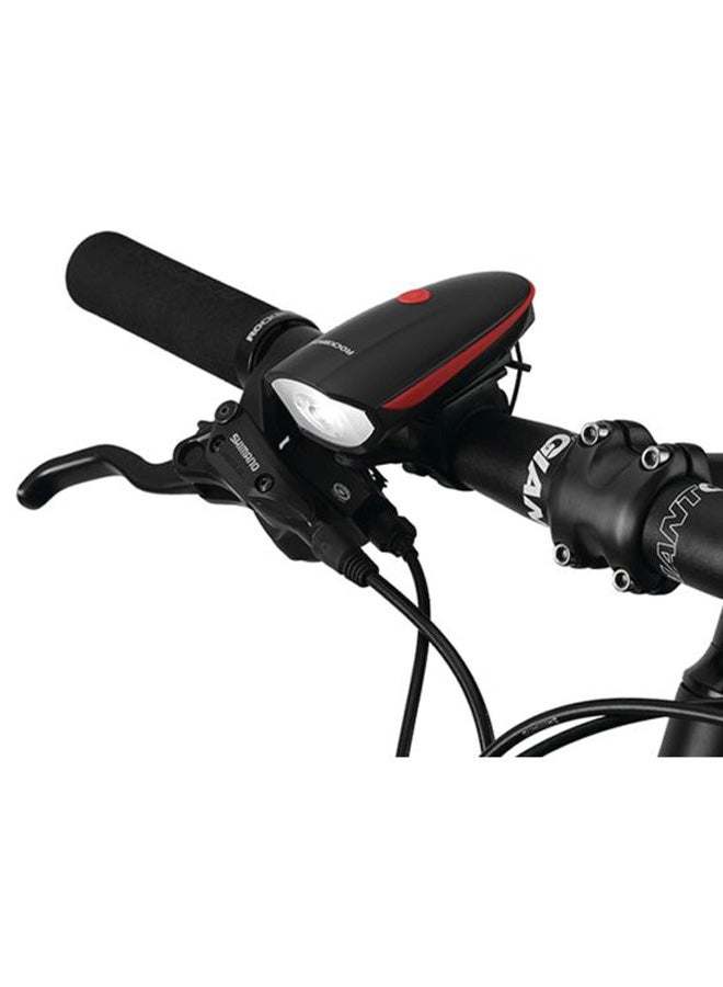 Rockbros Bicycle Headlight With Electric Horn Bells Red/Black 5x1cm  - Image 4