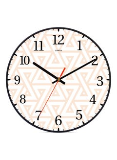 LOWHA Triangles Printed Analog Wall Clock Black 30x30cm  - Image 1