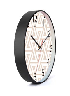 LOWHA Triangles Printed Analog Wall Clock Black 30x30cm  - Image 2