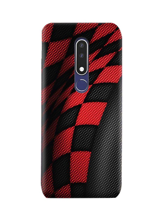 AMC DESIGN - Amc Design Nokia 3.1 Plus Tpu Silicone Case With Sports Red & Black Pattern Sports Red And Black Pattern - Image 1