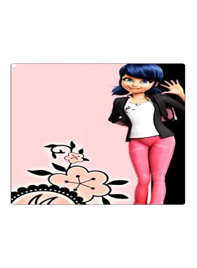 BP Printed Anti-Slip Gaming Mouse Pad Pink/Black/White - Image 1