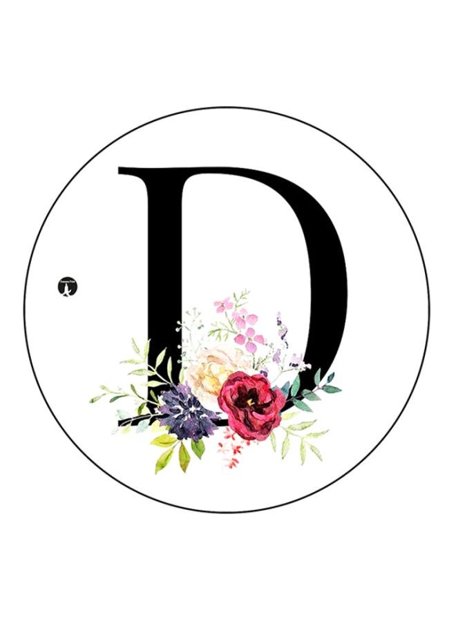 BP Letter D Print Mouse Pad White/Black/Pink