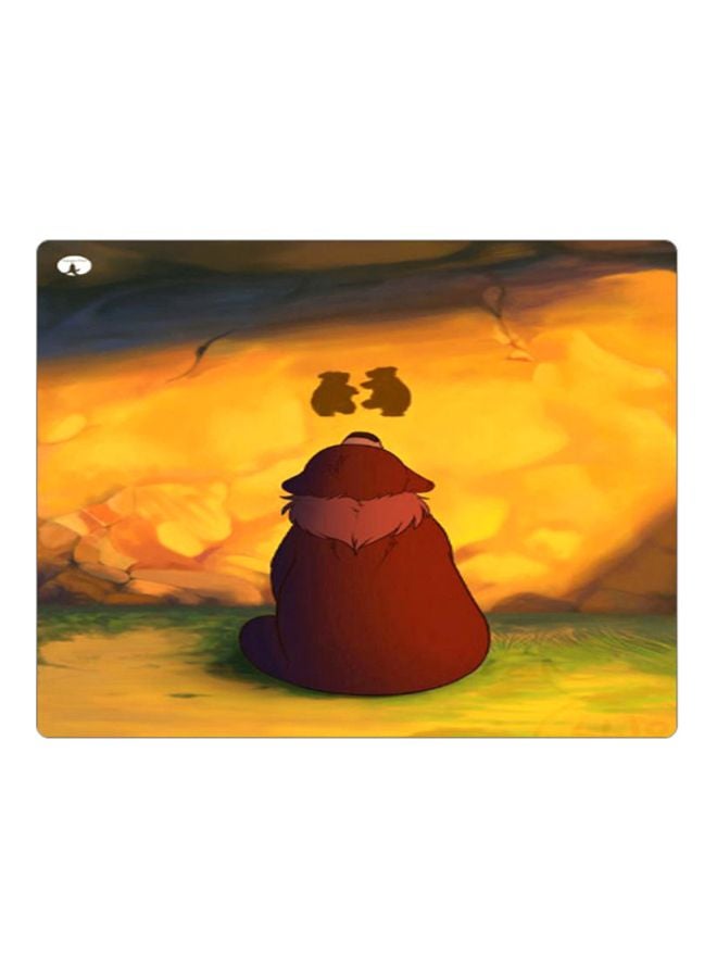 BP Printed Anti-Slip Gaming Mouse Pad Yellow/Brown - Image 1