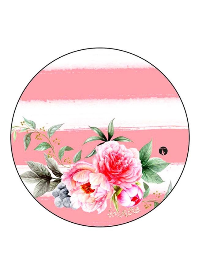 Flowers Mouse Pad Pink/White