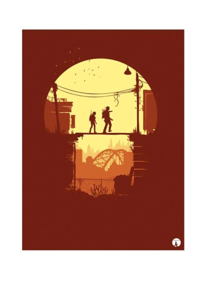 لوحة ماوس مطبوعة برسمة مقتبسة من لعبة "The Last Of Us" أحمر/أصفر