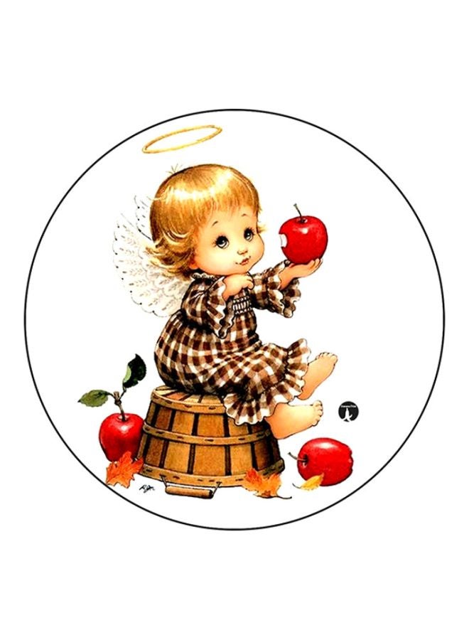 BP A Girl Printed Mouse Pad White/Brown/Red