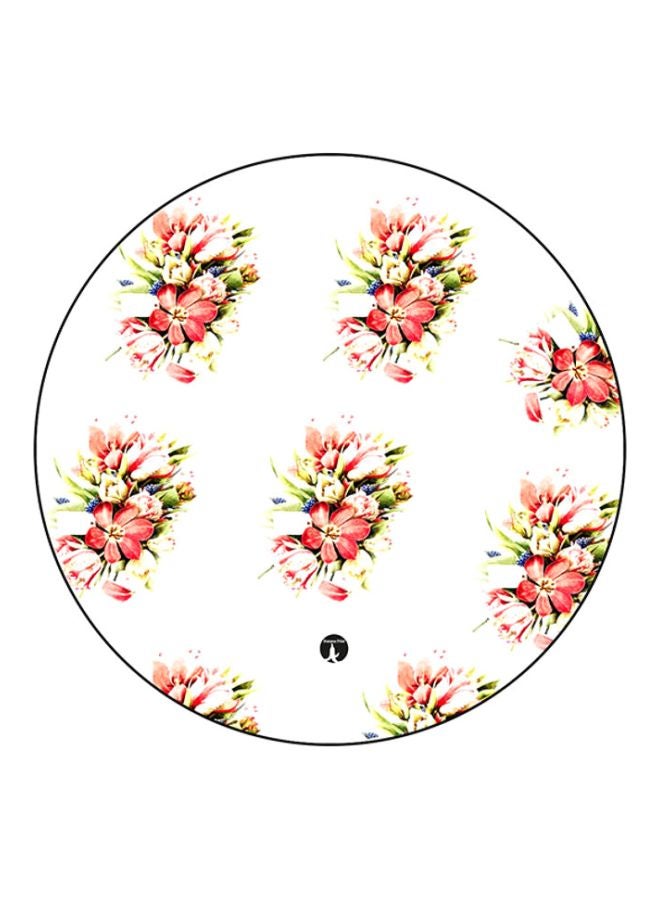 Flowers Mouse Pad White/Red