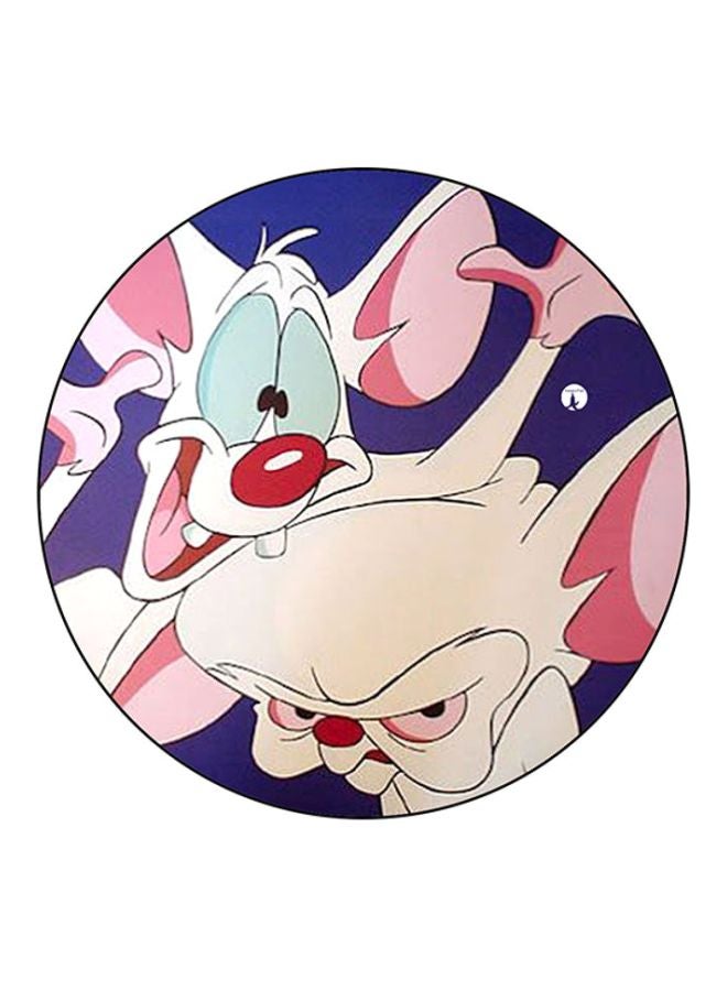 BP Mouse Padky And The Brain Printed Mouse Pad Beige/Blue/Pink 