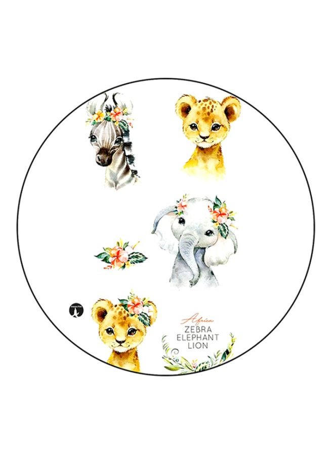 Animals Mouse Pad White/Yellow/Green