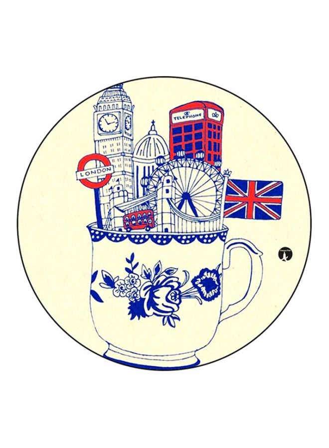 BP London Printed Mouse Pad Beige/Blue/Red