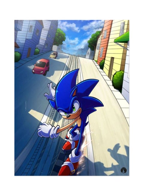 The Video Game Sonic Printed Mouse Pad Multicolour