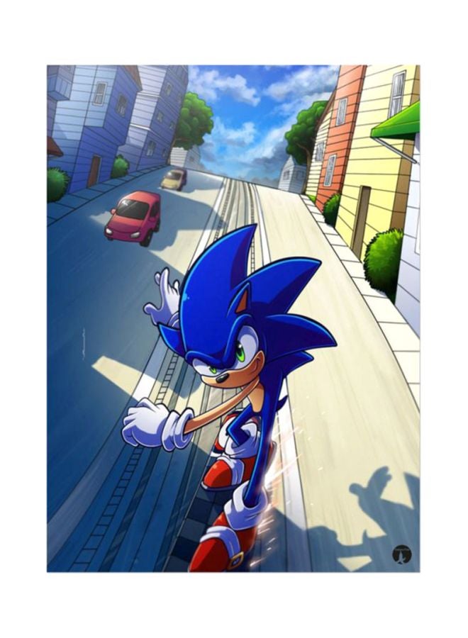 The Video Game Sonic Printed Mouse Pad Multicolour