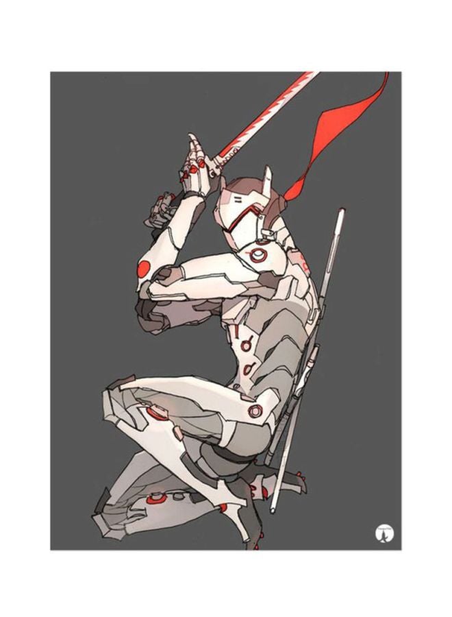 BP The Video Game Overwatch Printed Mouse Pad Grey/Red/Brown