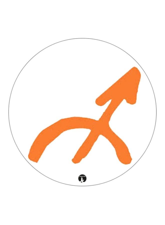 BP Sagittarius Zodiac Sign Printed Mouse Pad White/Orange