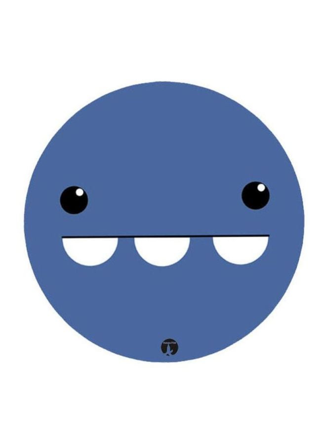 BP A Funny Face Printed Mouse Pad Blue/White/Black