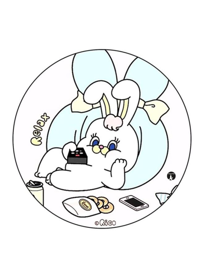 BP A Rabbit Printed Mouse Pad White/Black